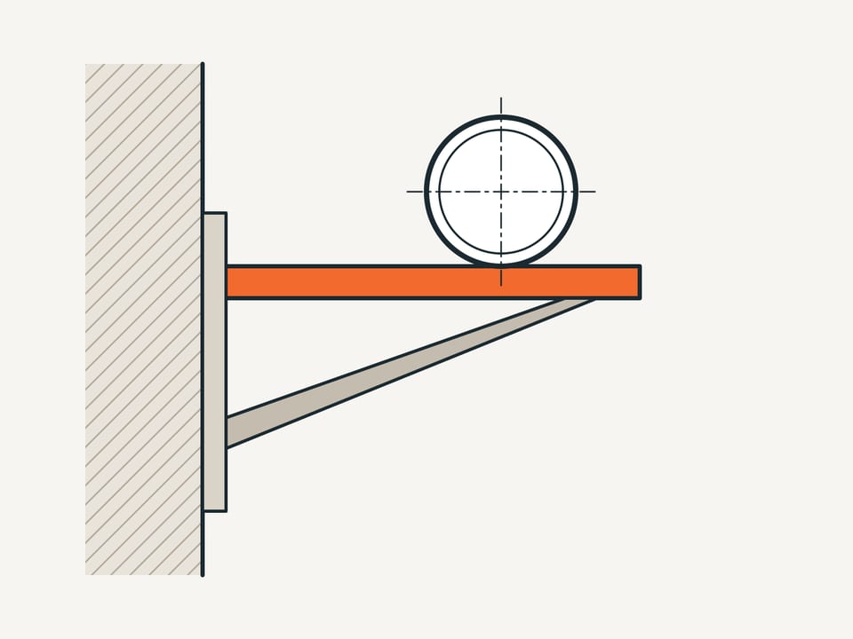 Схема: кронштейн — Конструкция настенная под два опорных изолятора 6–10 кВ из уголка 40×4, длина 470 мм, вылет 75 мм 5.407-48 л.22 исп.1 Серия 5.407-48